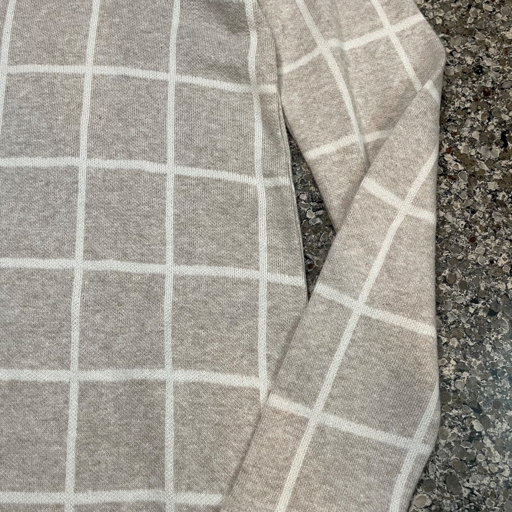 STYLE & CO Sweater cream and white basic Size medium - Picture 2 of 7